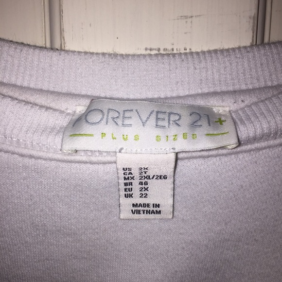 White effortless cropped sweatshirt - Picture 3 of 3